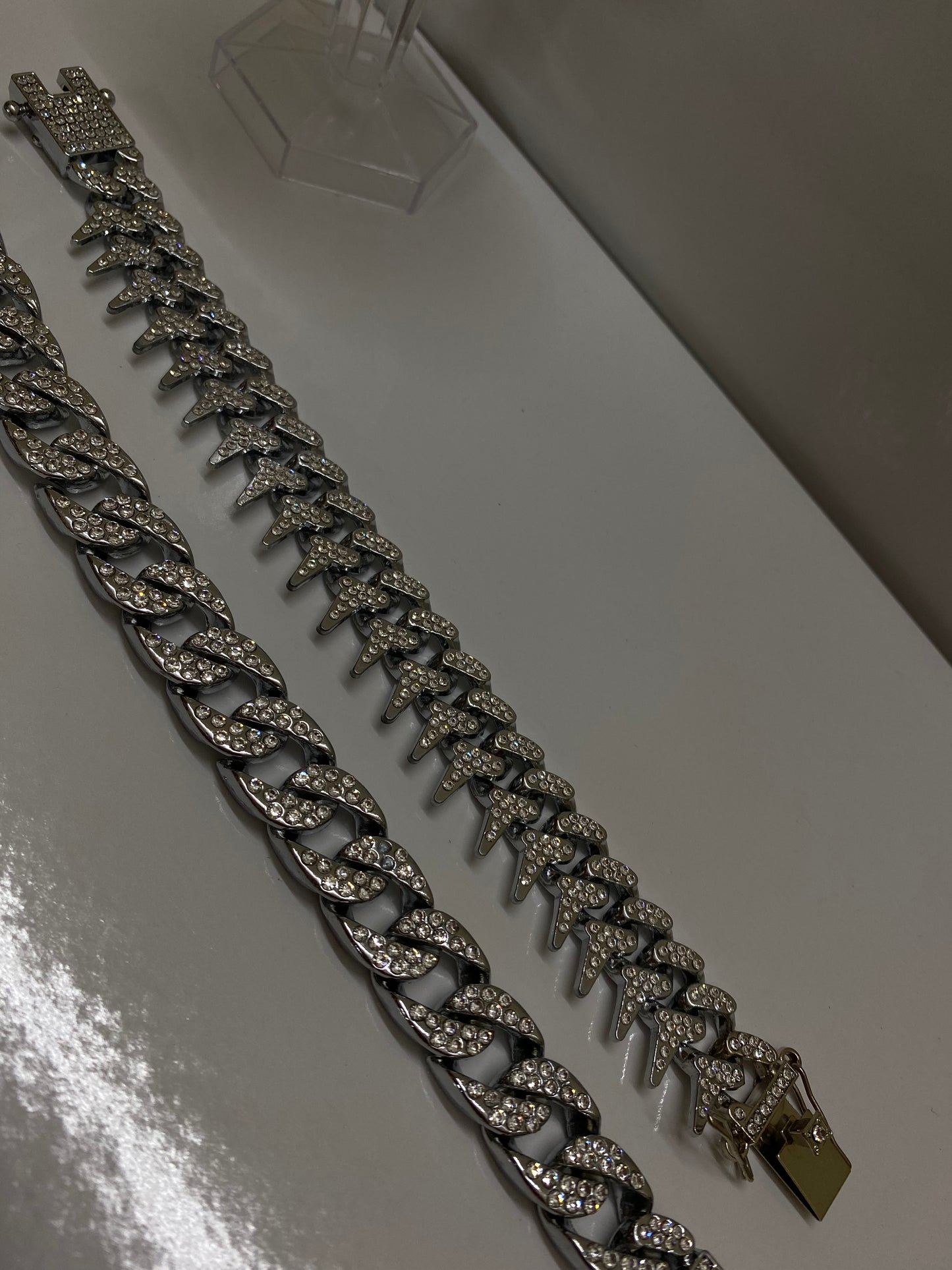 Icy cuban & spiky bracelet