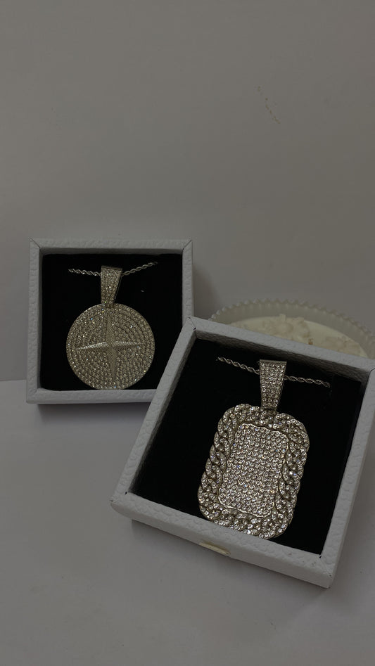 Rectangle & Circle Pendent