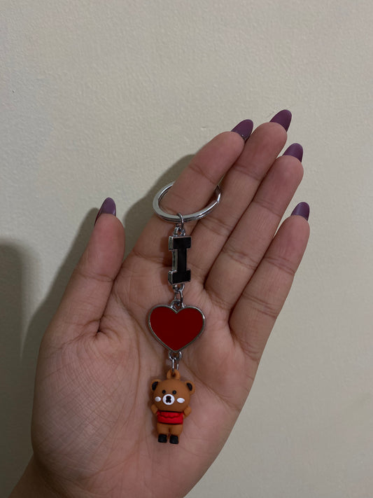 I ❤️ teddy keychain