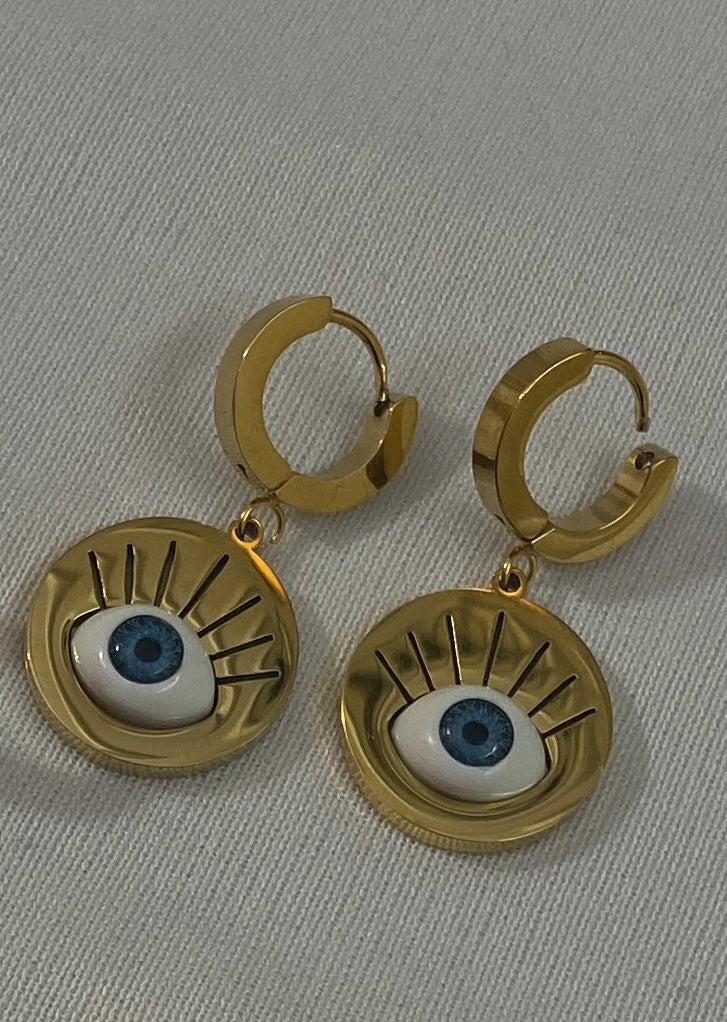 E3 evil eye earrings