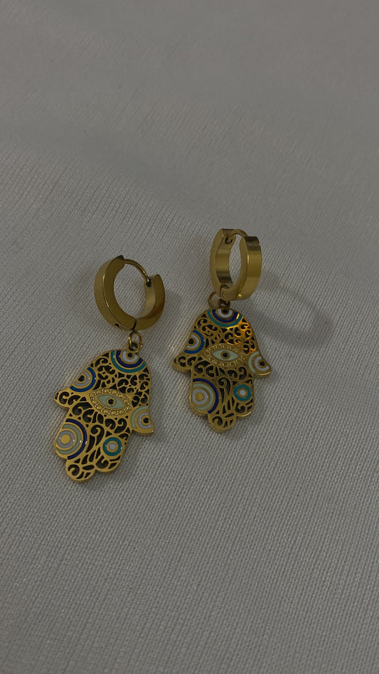 E2 evil eye earrings