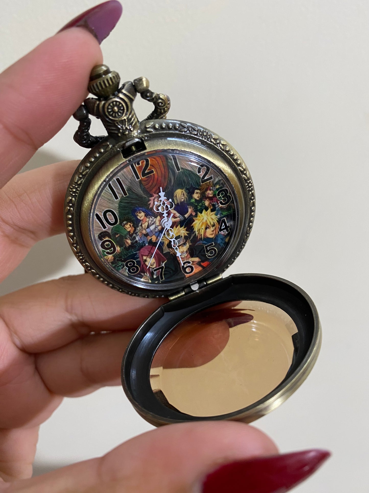 Naruto gang antique watch keychain
