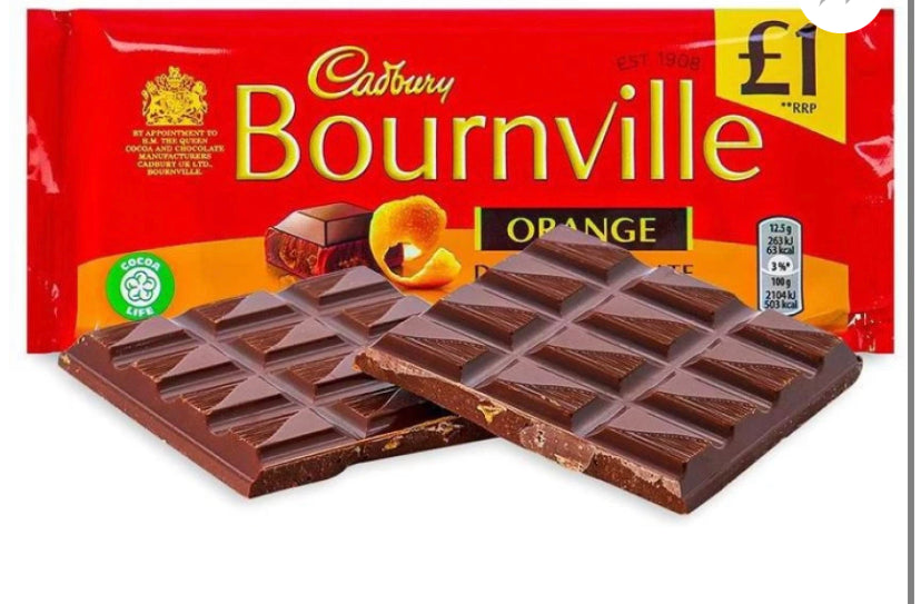 Cadbury bournvilla orange dark chocolate 100g