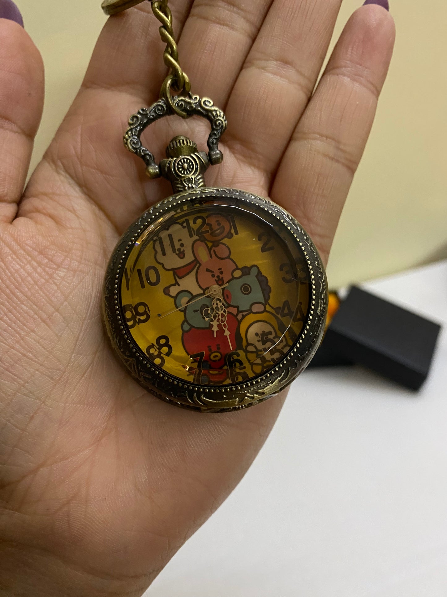 Bts minis  antique watch keychain