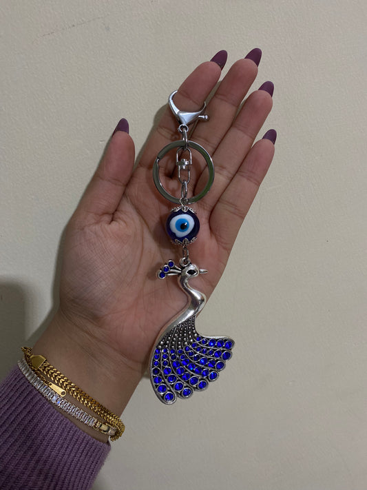 Peacock keychain
