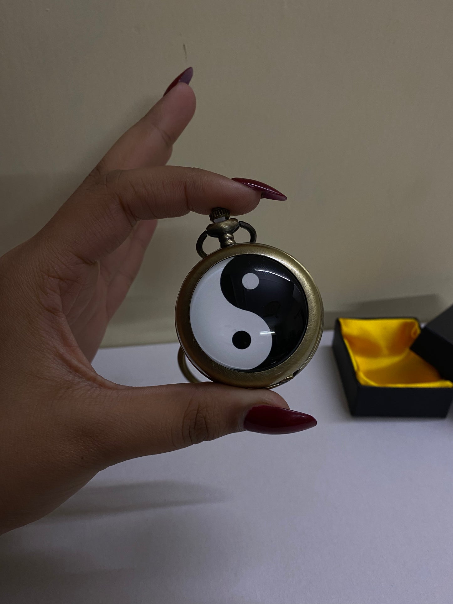 Yinyang antique watch keychain