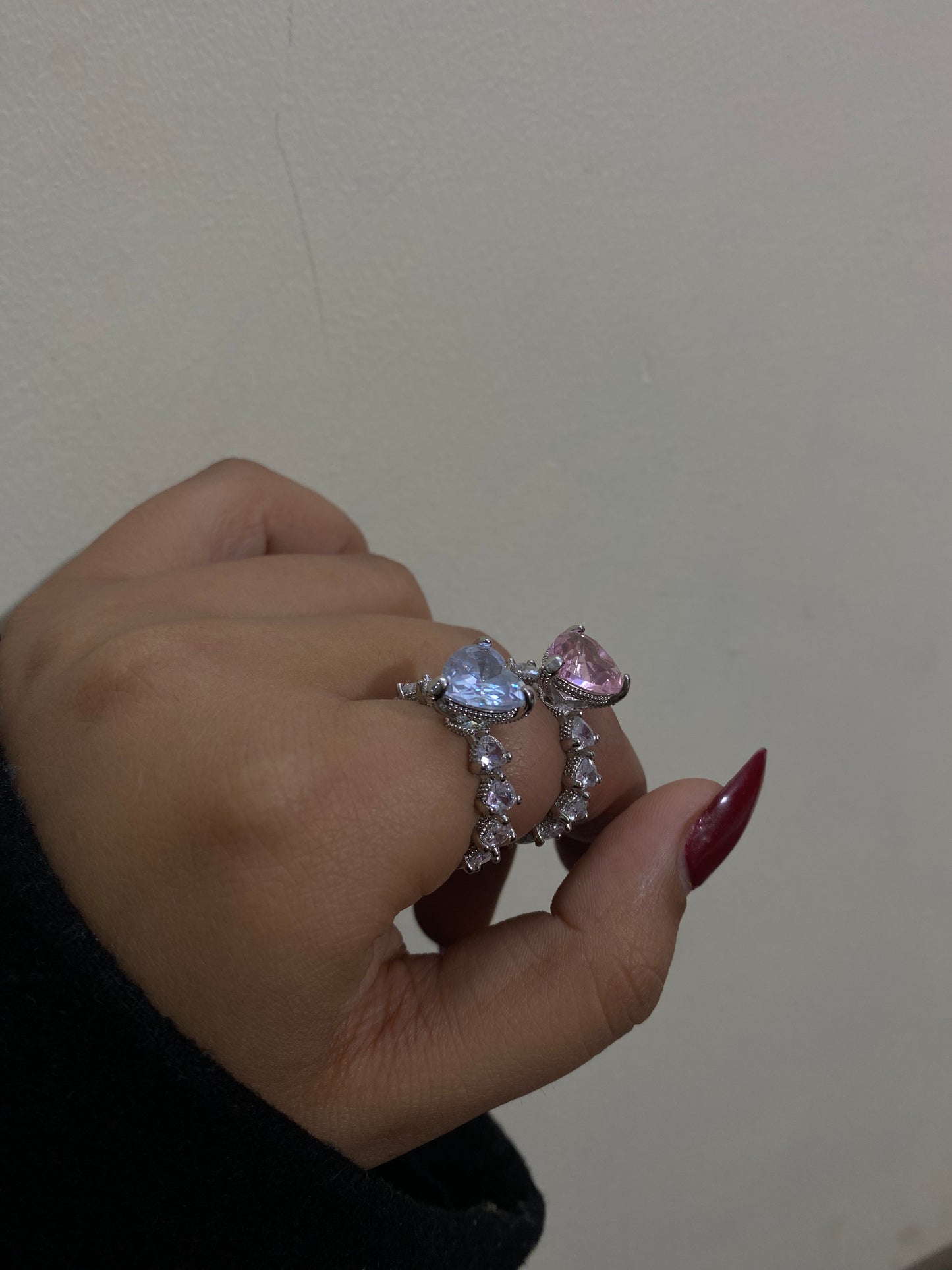 Icy heart ring